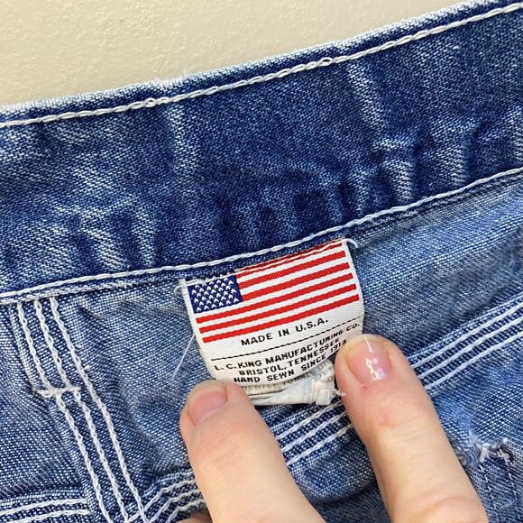 Pointer Brand Carpenter Jeans Mens 40x32 Distressed Workwear Vintage USA Made - Picture 13 of 15